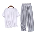 thumbnail image 3 of StSilkitty Men's 2 Piece Outfits Short Sleeve Crewneck Athletic T Shirts and Pants Sets Lightweight Comfy Loungewear Set, 3 of 5