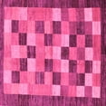 thumbnail image 1 of Ahgly Company Indoor Square Checkered Pink Modern Area Rugs, 7' Square, 1 of 4