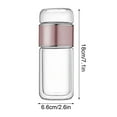 thumbnail image 2 of Double Wall Insulated Tea Infuser Bottle, Glass Tea Brewing Cup with 304 Stainless Steel Filter, Leak-Proof Portable Travel Mug for Hot & Cold Drinks, 2 of 2