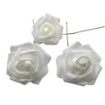 thumbnail image 1 of Xingzhi 50 Pcs Maison Bureau Hôtel Portable Fleurs Artificielles Réalistes Intérieur Extérieur Mariage Réutilisables Roses Simulées Blanc, 1 of 5