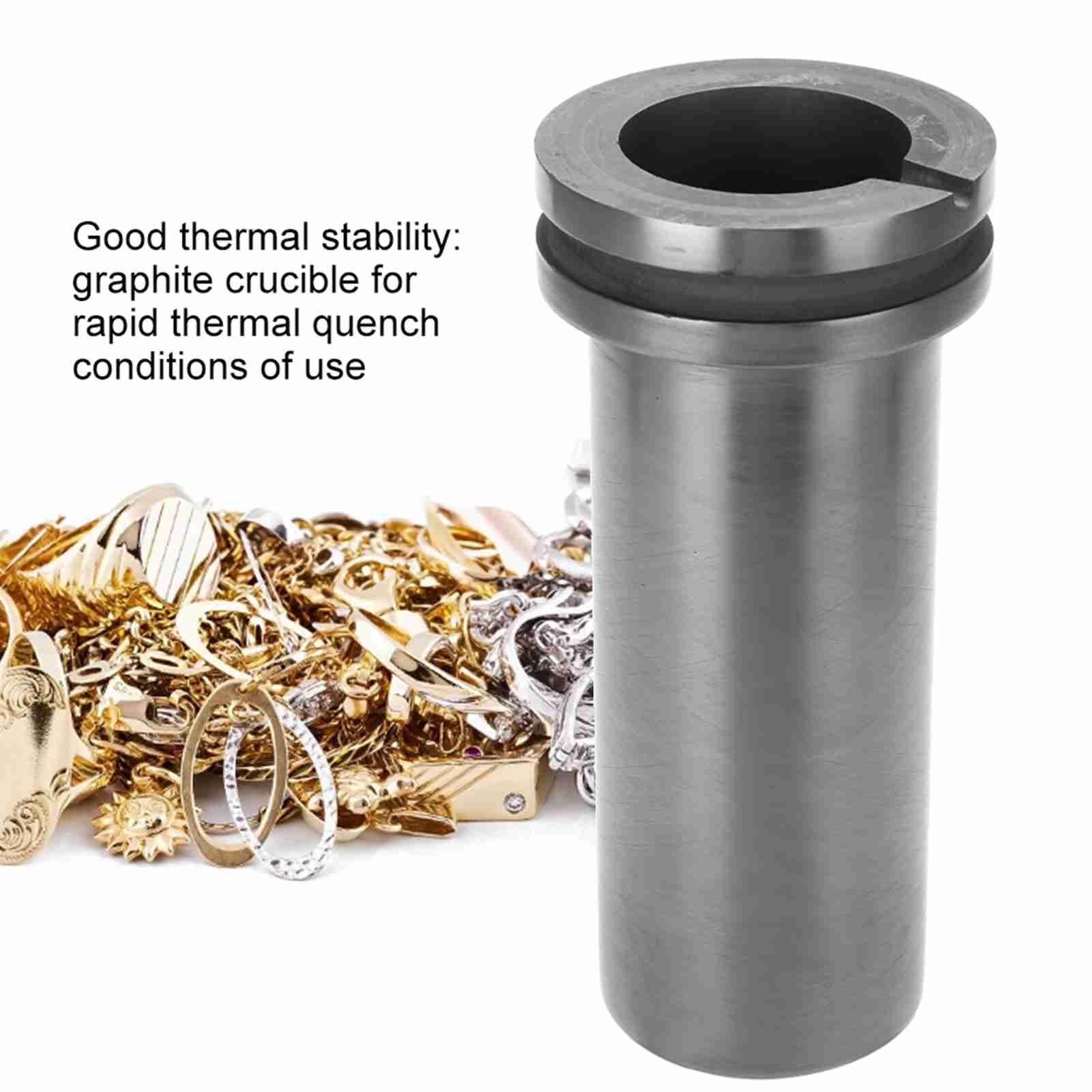Graphite Crucible, 1kg/2kg/3kg High Purity Graphite Crucible, Melting Gold, Silver, Copper, Furnace Casting Mould Melt Jewelry Tools (3 KG