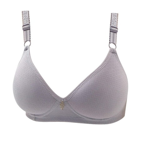 

HAPIMO Everyday Bras for Women Gathered Wire Free Comfortable Breathable Camisole Solid Color Lingerie Stretch Underwear Comfort Daily Brassiere Discount Purple XL
