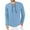 Light Blue, variant on Aofany Men's Long Sleeve V-Neck Top Fall Fashion Casual Tie Solid Color T Shirt