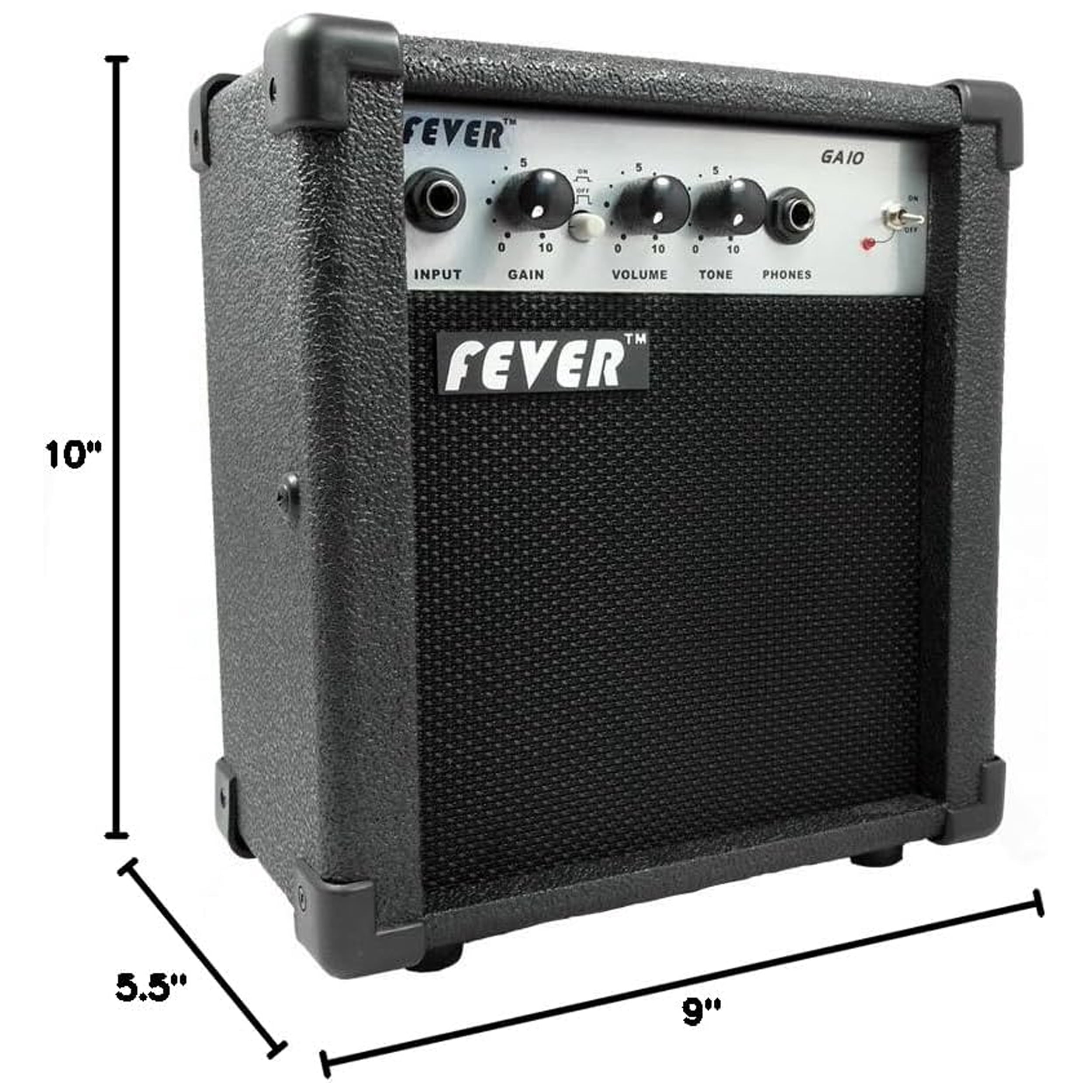 Fever 10 Watts Guitar Combo Amplifier with Overdrive Distortion Switch