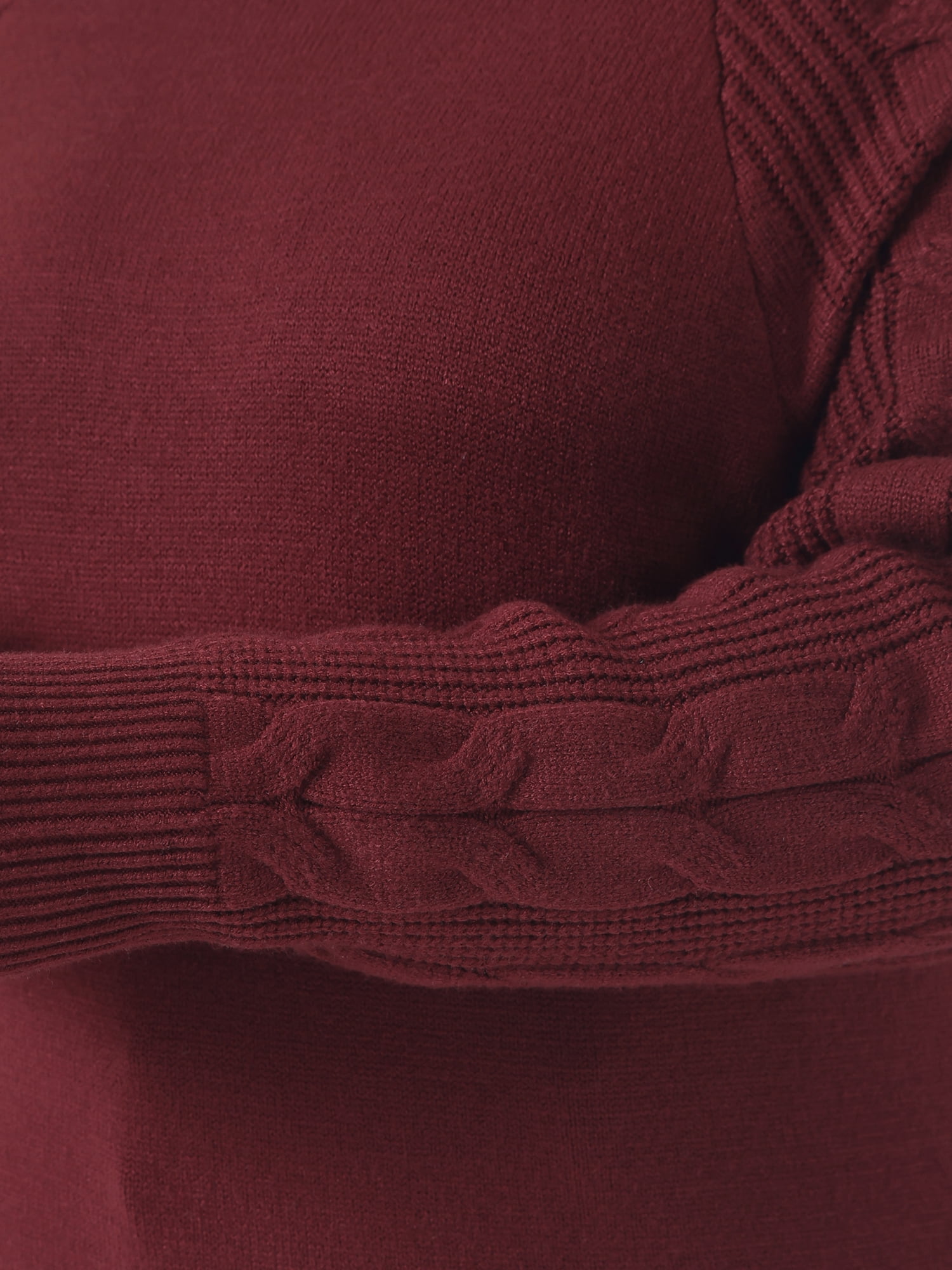 DARING DIVA Plus Size Long Sleeve Turtleneck Warm Pullover Mini Dress 3X Burgundy