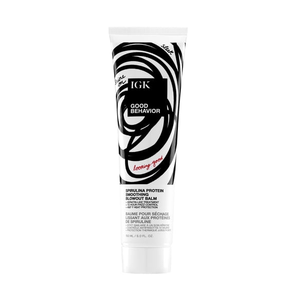IGK GOOD BEHAVIOR Spirulina Protein Smoothing Blowout Balm, 5oz