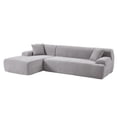 thumbnail image 4 of Modern Large L-Shape Modular Sectional Sofa, 2 Pcs Free Combination, For Living Room, Bedroom, Gray, 4 of 22