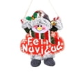 thumbnail image 2 of Adorno del árbol de Navidad con muñeco de nieve de ciervo con Papá Noel - Colgante de decoración navideña de 20x16x1,5cm para la decoración del hogar, centro comercial u hotel, 2 of 6
