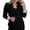 Black, variant on Womens Casual Buttonable Long Sleeve Cardigan Solid Color Work office Open Front Blazer Jacket Brown