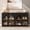 Black, variant on Aufeile Sideboard Buffet Cabinet with Arched Glass Doors, 30" Modern Accent China Cabinet with Adjustable Shelf for Dining Room, Entryway, Walnut