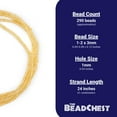 thumbnail image 4 of The Bead Chest Translucent Amber Matte Glass Seed Beads (3mm) - 24 inch Strand of Quality Glass Beads, 4 of 4