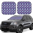 thumbnail image 1 of Vsdgher Skull Purple Flower Print Car Windshield Sun Shade, Reflective Sunshade Window Sunshade Sun Visor Protector Fit for Cars,Trucks,SUVs-Small, 1 of 6
