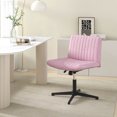 thumbnail image 2 of Costway Criss Cross Legged Office Chair Ergonomic Mid Back Computer Desk Chair Pink, 2 of 10