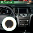 thumbnail image 2 of Reloj de Coche Único Bargains Tono Dorado Luz Verde Reloj Analógico para Coche Redondo Vidrio Metal 46x46x11mm 1 Pcs, 2 of 6