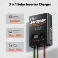 thumbnail image 2 of Inversor cargador solar Litime de 24 V y 3000 W, 110 V, 2 of 9