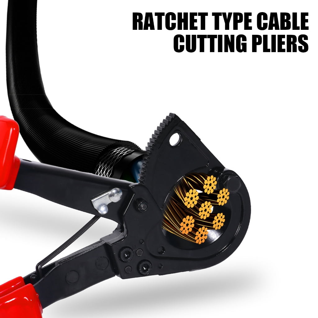 Ratcheting Cable Cutter Quick Release Ratcheting Wire Cable Cutter Cut with Comfortable Grip Handle Easy to Use Tool