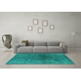 thumbnail image 3 of Ahgly Company Indoor Round Oriental Turquoise Blue Industrial Area Rugs, 8' Round, 3 of 4