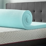 Lucid 3 Cooling Gel with Aloe Plush Memory Foam Mattress Topper, Full