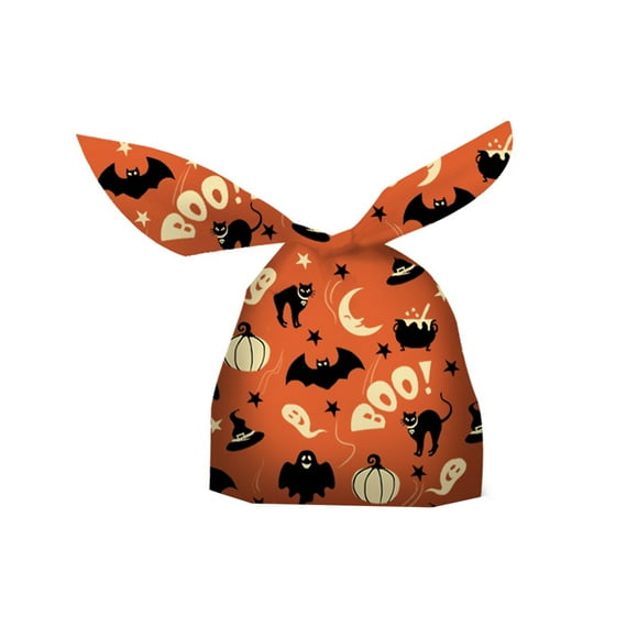 Pack of 50 Halloween Candy Bags Holiday Atmospheres with Ears Ear Cookies Pouch Scary Horrible Party Personalized Household Bar Gift Type 3