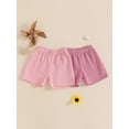 thumbnail image 3 of BemeyourBBs 2 Pack Toddler Baby Girl Boy Plaid Gingham Shorts Set Infant Girls Boys Summer Elastic Waist Checkered Loose Fit Shorts Bottoms, 3 of 9
