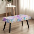 thumbnail image 4 of Whosucclay Purple Daisy Print Stretch Dining Bench Slipcover, Water Resistant Bench Covers for Dining Room Rectangle Bench Seat Protector Cover Comfortable Seat Cushion Protector, 4 of 7
