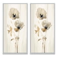 thumbnail image 2 of Designart "Vibrant Poppies in Cream Tones I" Floral Framed Wall Art Set Of 2 - Cream Floral Framed Canvas Set For Living Room Decor, 2 of 7