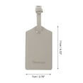 thumbnail image 2 of Unique Bargains 1 Pc Solid Color Luggage Tag for Travel PU Gray, 2 of 5