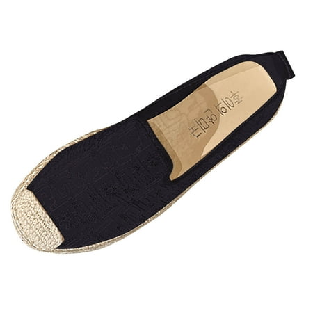 

Jsezml Loafers for Women Glitter Sequins Slip On Shoes Knitted Closed Toe Espadrille Flat Shoes Breathable Walking Shoes