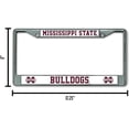 thumbnail image 4 of Mississippi-St-Bulldog's Chrome Metal License Plate Frame, Set of 2, 4 of 6