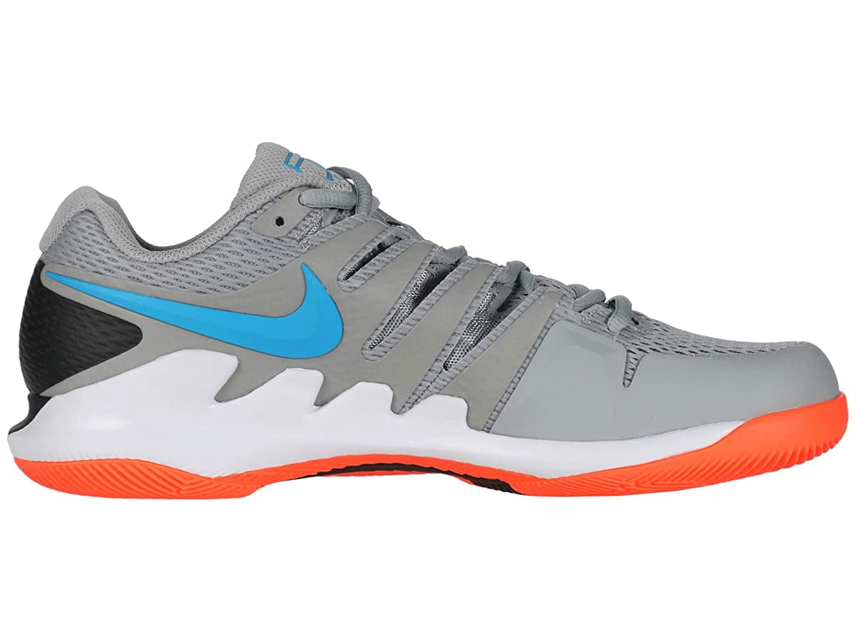 nike men's air zoom vapor x tennis shoes light smoke grey and blue hero