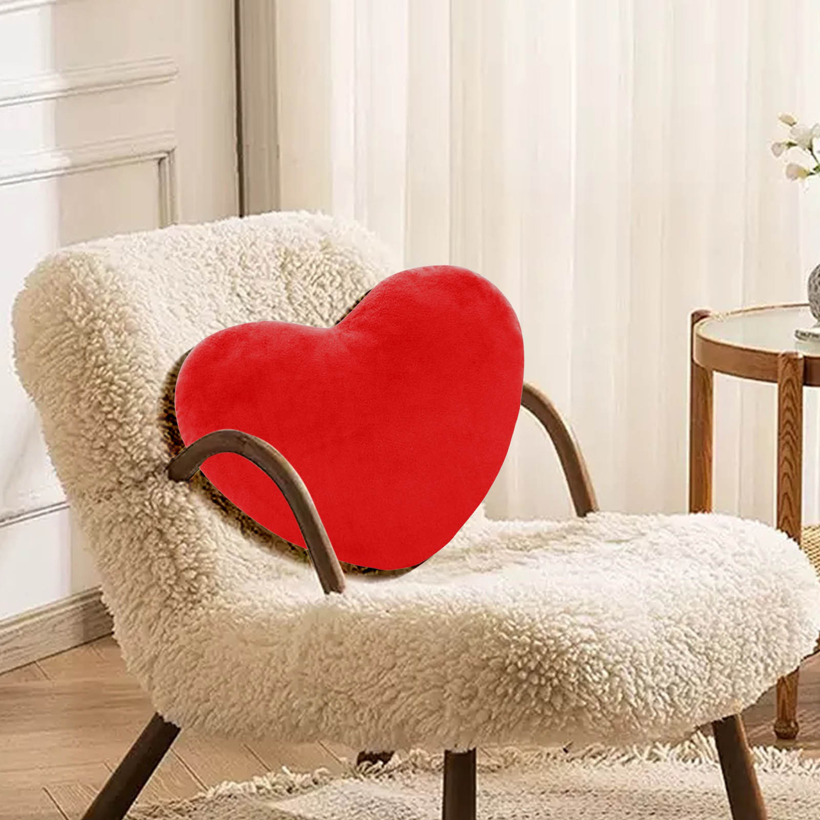 CASAFUN Cute Mini Love Heart Shape Throw Pillow -23.6Inch Ultra Soft ...