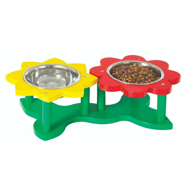 Elevated Cat Bowls by Pawfect Pets- 4” Raised Cat Bowl. Cat Feeder Comes  with Four Stainless Steel Cat Bowls. Cat Food Bowl - Yahoo Shopping