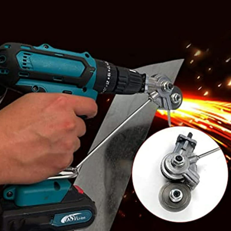 Electric Drill Plate Cutter, 2022 New Metal Nibbler Drill Attachment  Electric Drill Shears, Easy to Use Drill Attachment for Metal Cutting (A)
