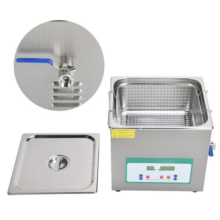 

15L Cleaner High Efficiency LED Digital Display Industrial Cleaning Machine With 3/8in Water Valve For Jewelry For Instrumentation For Electronics US Plug 100-120V 60Hz EU Plug