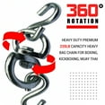 thumbnail image 4 of Heavy Duty Premium 220lb Capacity Heavy Bag Chain for Boxing Kickboxing Muay Thai Heavybags Perfect Heavy Bag Hanger Chain Strap with No Tangle Swivel hanger for Punching Bags, 4 of 7