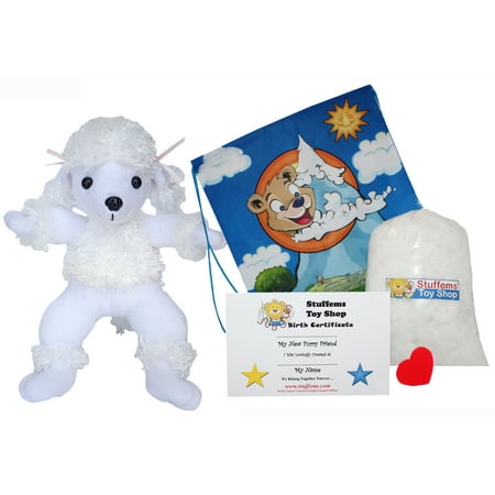 Make Your Own Stuffed Animal Cuddly White Poodle Kit 16