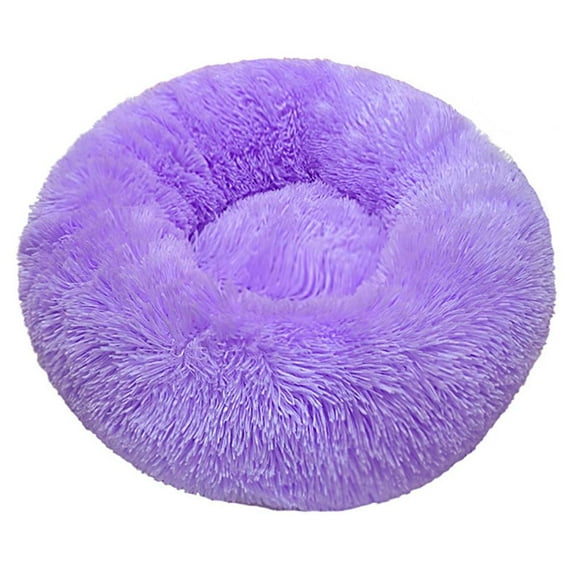 Coloody Long Plush Pet Bed,Kittens and Dogs Can Use Round Pet Bed