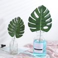 thumbnail image 5 of 10 Uds. Planta Artificial hojas falsas de Monstera para decoración de pared, sala de estar y fiesta, 5 of 5
