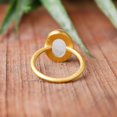 thumbnail image 3 of Moonstone Ring, 925 Sterling Silver Pure Ring, Gold Plated Ring, Gemstone Ring, White Moonstone Ring, Handmade Ring, Personalized Gift Ring,, 3 of 4