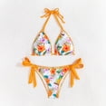 thumbnail image 4 of Swimsuit for Women Two Piece Swimsuit Floral Print Bandeau Bikini Two Piece Swimwear With Tassel Tie Side Adjustable Straps for Beach, 4 of 5