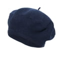 thumbnail image 4 of Berets for Women Classic French Beret Hats Solid Color Artist Style Navy One Size, 4 of 4
