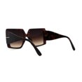 thumbnail image 2 of Womens Trendy Squared Rectangular Butterfly Sunglasses Tortoise Brown, 2 of 4