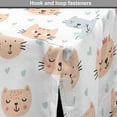 thumbnail image 4 of Cat Dog Crate Cover, Doodle Style Faces and Hearts Pet Theme, Easy to Use Pet Kennel Cover Small Dogs Puppies Kittens, 7 Sizes, Peach Blue Grey, by Ambesonne, 4 of 6