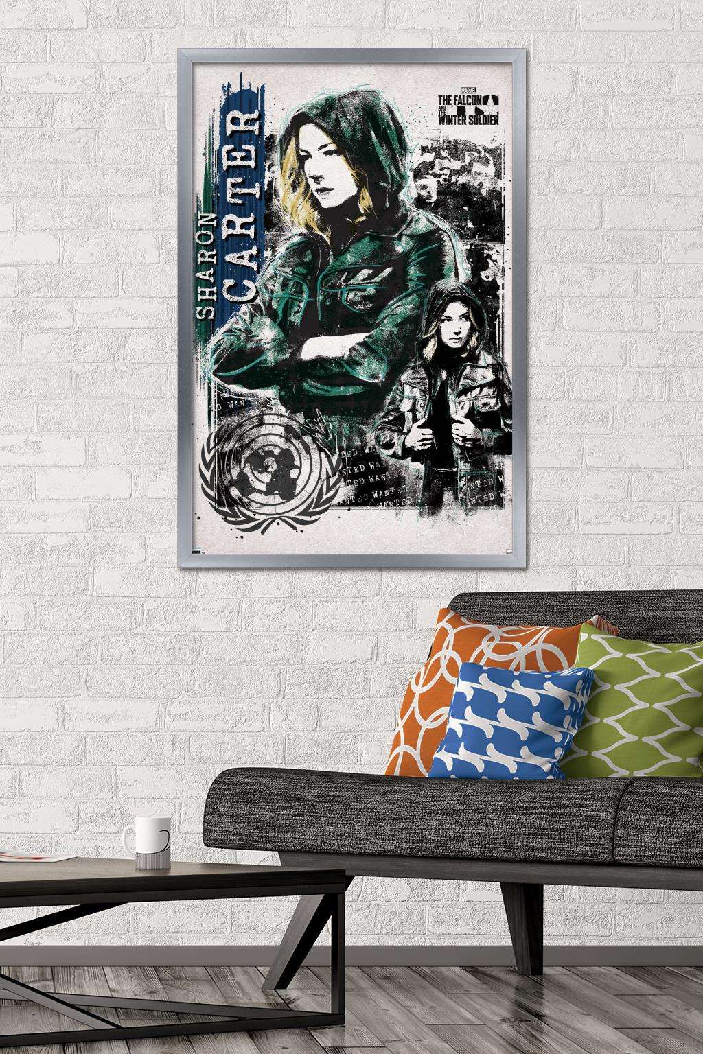 Marvel Comics Falcon and Winter Soldier - Sharon Carter Wall Poster, 22.375" x 34", Framed