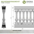 thumbnail image 2 of Ekena Millwork 38"H x 16'L Fiberthane York Unassembled Balustrade Railing Kit, Style G (6 3/8" On-Center Spacing to Pass 4" Sphere Code), 2 of 6