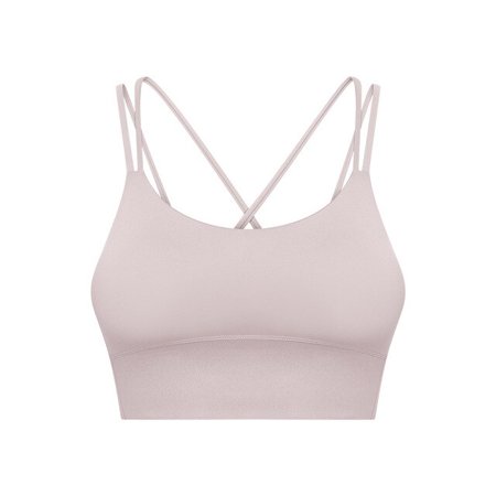 

QWZNDZGR New Sports Vest Cross Back Double Shoulder Straps Yoga Bra Skin-Friendly Naked Feeling Fitness Yoga Underwear Black/Blue/Pink