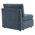 thumbnail image 3 of CHITA Modern Fabric Armless chair with Reversible Chaise for Living Room Bedroom, Blue, 3 of 6