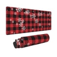 thumbnail image 2 of Pofeuu Red Buffalo Plaid Print Desk Mat for Keyboard and Mouse，Computer Desk Matt for Desktop，Large Mouse Pad for Desk，Desk Pads on Top of Desks 12x31.5in, 2 of 8
