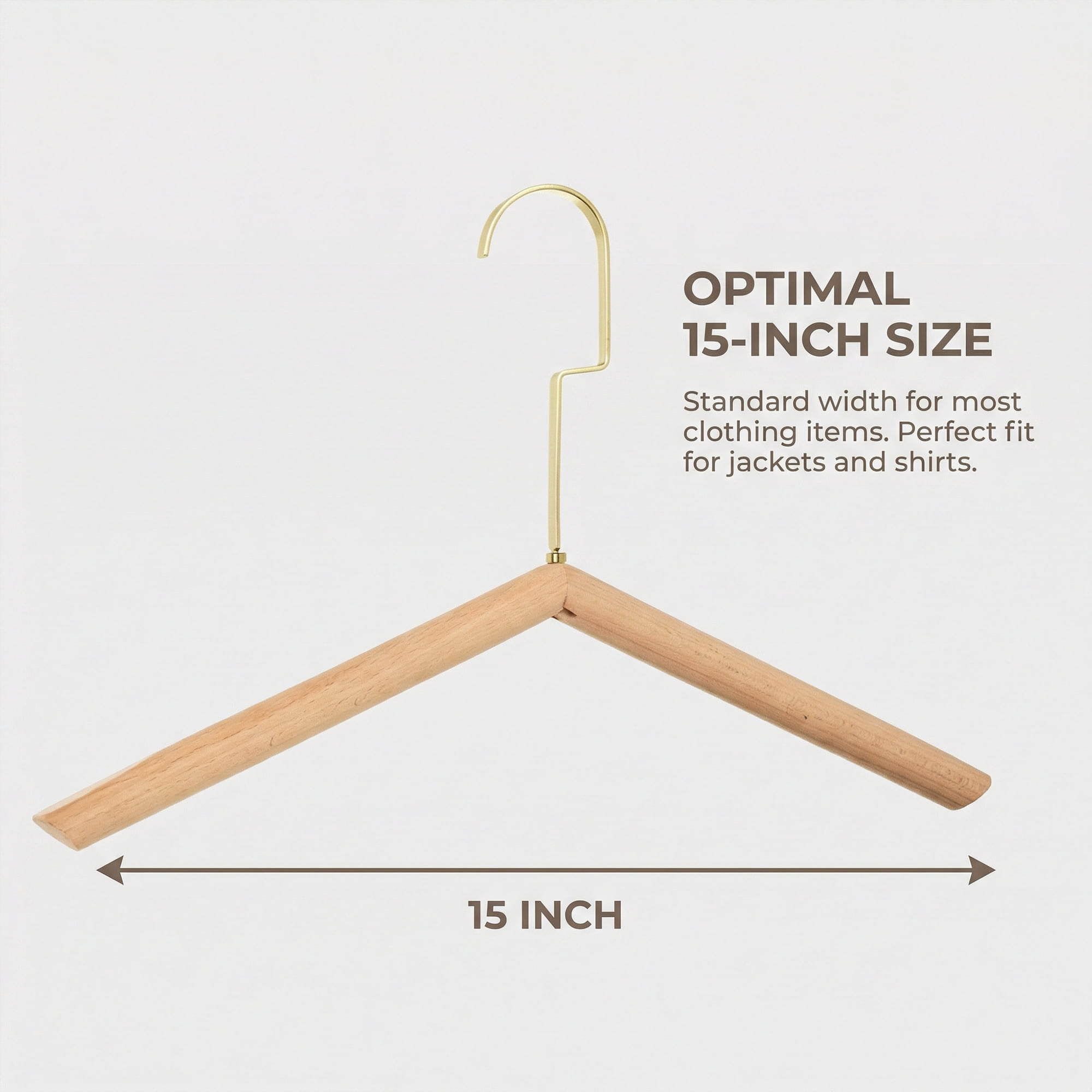 Unique Bargains 2Pcs Wood Space Saving Sleek Hangers Natural