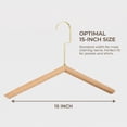 thumbnail image 6 of Unique Bargains 2Pcs Wood Space Saving Sleek Hangers Natural, 6 of 6